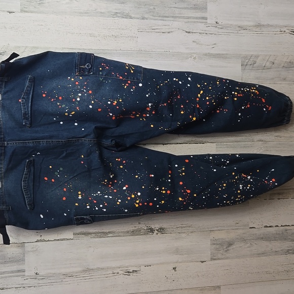 ashley stewart paint splatter jeans - Picture 2 of 6